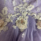 Lilac Vintage Exquisite Beading Elegant Off-the-shoulder Long Tulle Ball Gown Evening Gown Party Dress nv4159