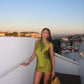 Green backless mini homecoming dress prom dress cocktail dress nv1810