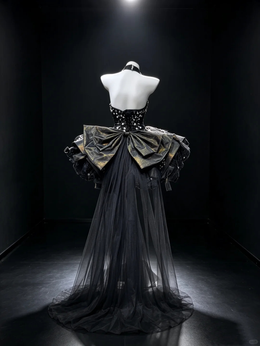 Black Gothic Homecoming Dress Strapless Sweetheart Hand Beaded 3D Flower Corset Short Puffy Skirt With Detachable Tulle Train Formal Prom Gown  NV6933