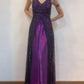 Purple Elegant Fashion Exquisite Strap Long Tulle Ball Gown Evening Dress Party Dress Prom Dress nv3977