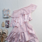 Off White One Shoulder Short Homecoming Dress Tiered Ruffle Satin Cocktail Gown  NV6923