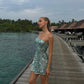 Blue sequined short homecoming dress cocktail party dress nv5188