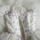 White sweet floral long tulle ball gown evening dress party dress nv4691