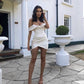 White Fashion Pleated Satin Short Evening Dress Prom Dress Homecoming Dress Birthday Dress nv1978