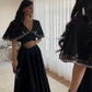White/Green/Black simple elegant cape style embroidered long Prom Dress evening dress party dress nv2421