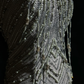 Halter Silver Grey Homecoming Dress Heavy Hand Beading Rhinestone Fringe Sheath Short Formal Gown  NV6886