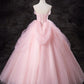 Pink Tulle Long Party Dress Evening Dress Pink Sweet 16 Years Old Dress Prom Dress nv2030