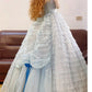 Pink Vintage Elegant Long Layered Princess Tulle Ball Gown nv5028