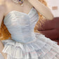 Pink Vintage Elegant Long Layered Princess Tulle Ball Gown nv5028