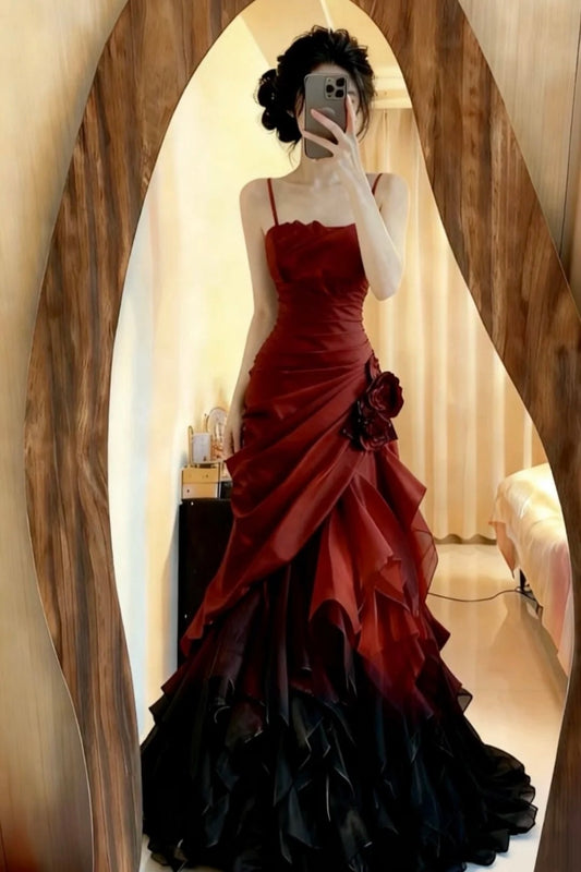 Robe de soirée longue vintage en satin NV6670