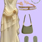 Ivory White Vintage Spaghetti Strap Long Chiffon Ball Gown Evening Dress Party Dress nv4161