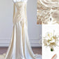 Gold fashion long satin prom dress evening dress party dress nv4723
