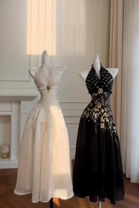 NiceVestidos - Robe vintage noire et blanche NV6077
