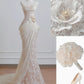 🤍🤍 Robe de mariée longue sirène en dentelle exquise et romantique, référence NV6582