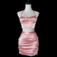 Robe courte en satin tendance pour anniversaire et bal de promo NV6597