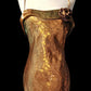 Golden green gorgeous fashionable elegant dark pattern long spaghetti straps satin mermaid tail prom dress evening dress birthday party dress prom dress nv3968