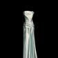 Mint Green Simple Elegant Long Satin Ball Gown Evening Dress Party Dress nv4119