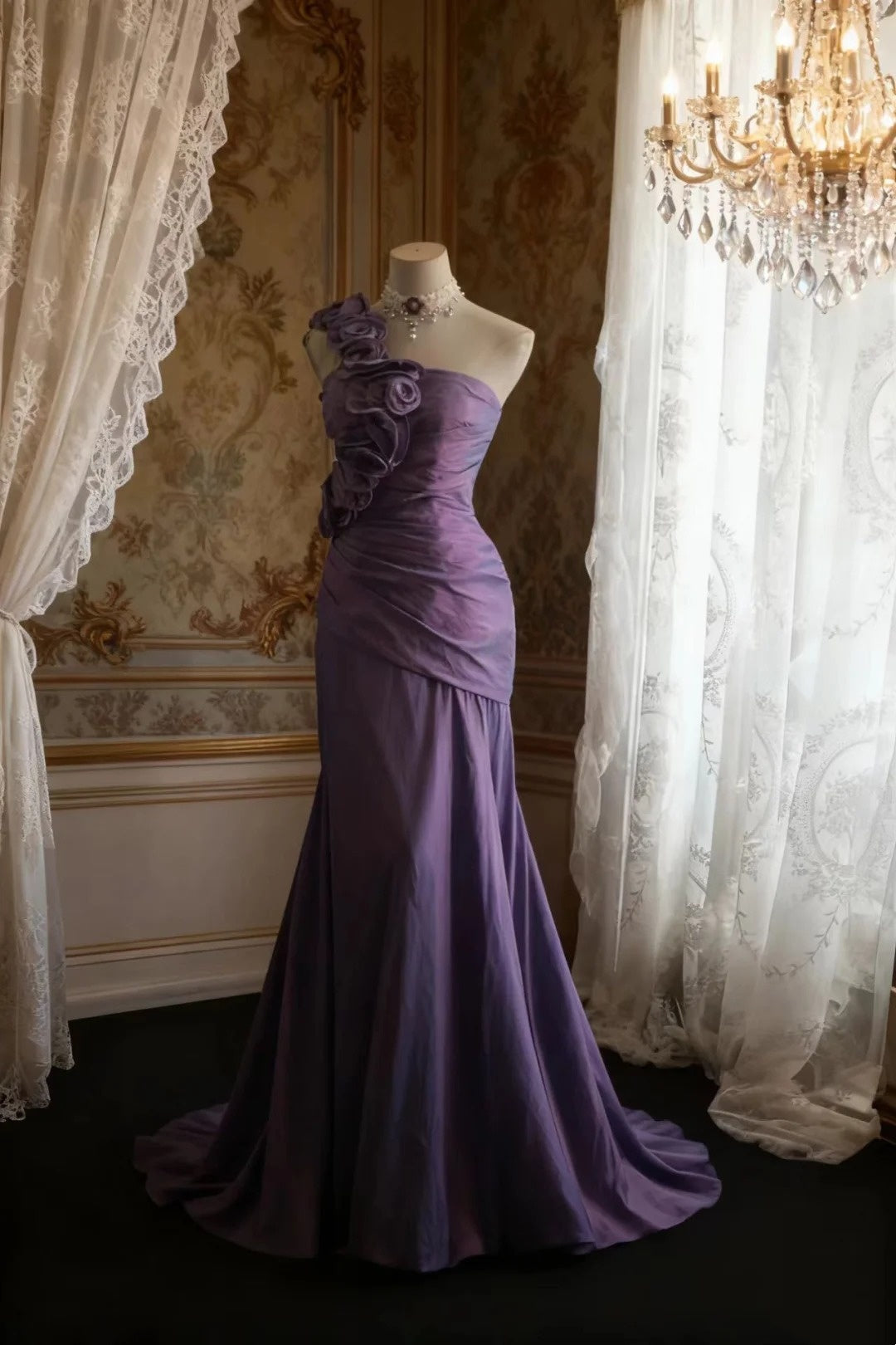 Robe longue de princesse violette NV6584