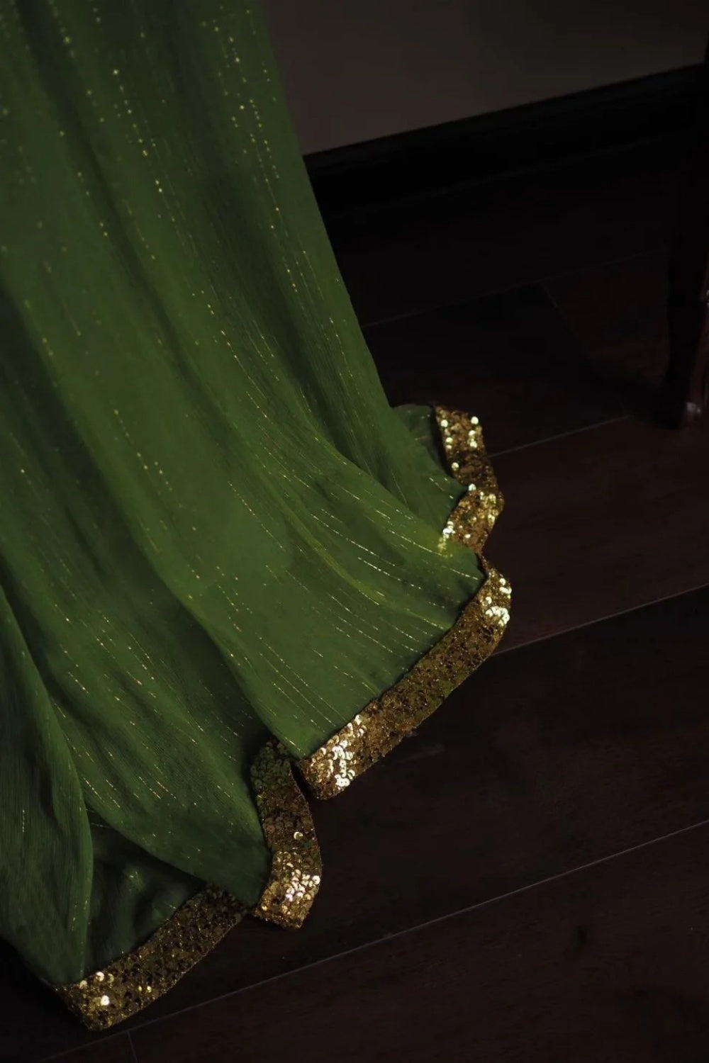 Robe de soirée longue en tulle vert, luxueuse et exquise NV6640