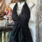Black Halterneck Retro Fashion Elegant Suspender Long Lace Tulle Mermaid Ballgown Evening Dress Party Dress nv4203