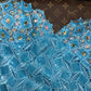 Blue sparkling beaded long tulle ball gown evening dress nv5250