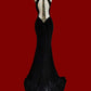 A gorgeous, sparkling, and elegant black mermaid long sequined prom dress for an evening gown. nv5223