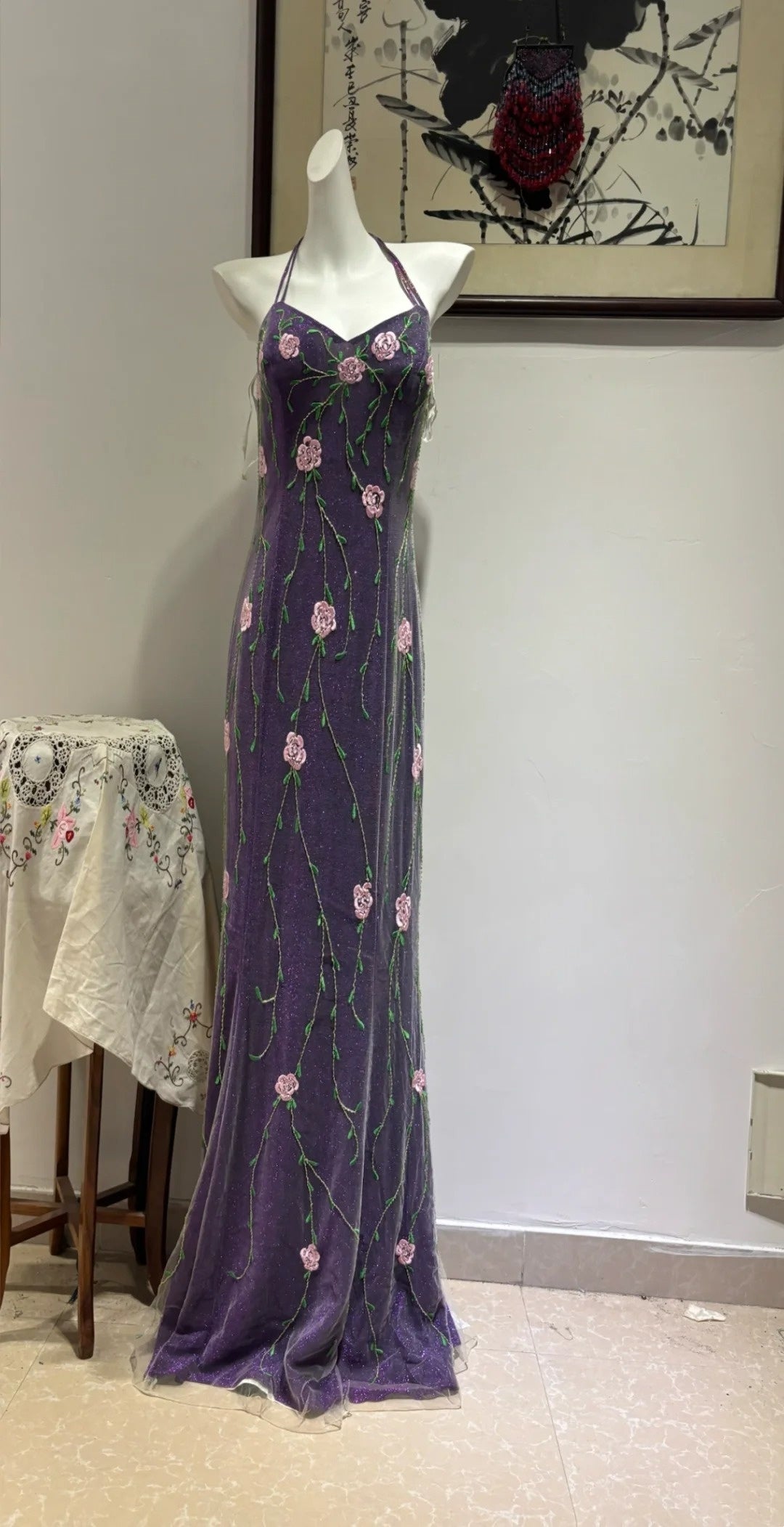 Robe longue de soirée rétro NV6449
