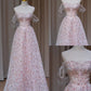 NiceVestidos-_Pink sequined long shimmering formal ball gown NV5995