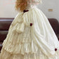 Ivory White Vintage Elegant Lace Long Princess Ball Gown nv5000