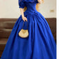 Klein Blue Elegant Long Tulle Ball Gown nv5024