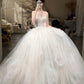 Robe de mariée bustier sans manches style princesse de rêve | Robe longue maxi en tulle blanc avec traîne et fleurs 3D pour mariage, fiançailles et dîner de gala NV6275
