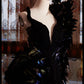 Robe de soirée longue et élégante noire NV6539