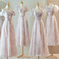 Pink Purple Elegant Romantic Fashion Long Tulle Bridesmaid Dress Prom Dress Evening Dress Party Dress Graduation Dress Prom Dress nv4041