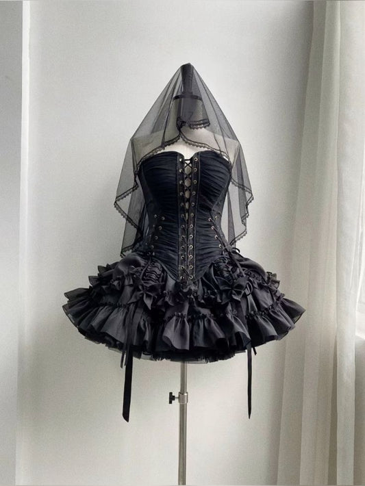 Black stylish short homecoming dress party dress nv4905
