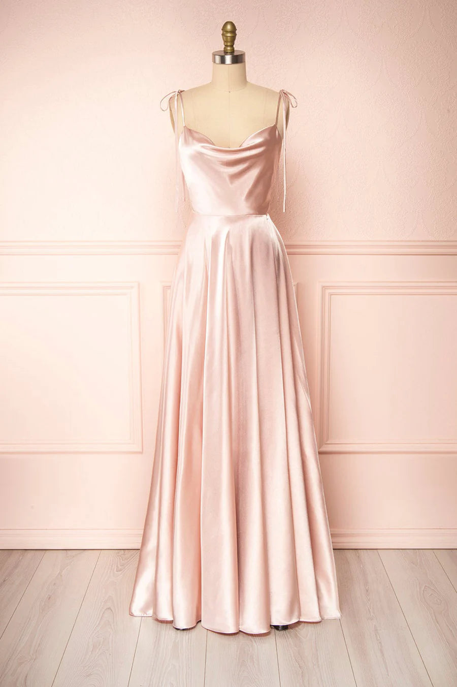 Simple Satin Long Prom Dresses, A-Line Formal Evening Dresses nv1451
