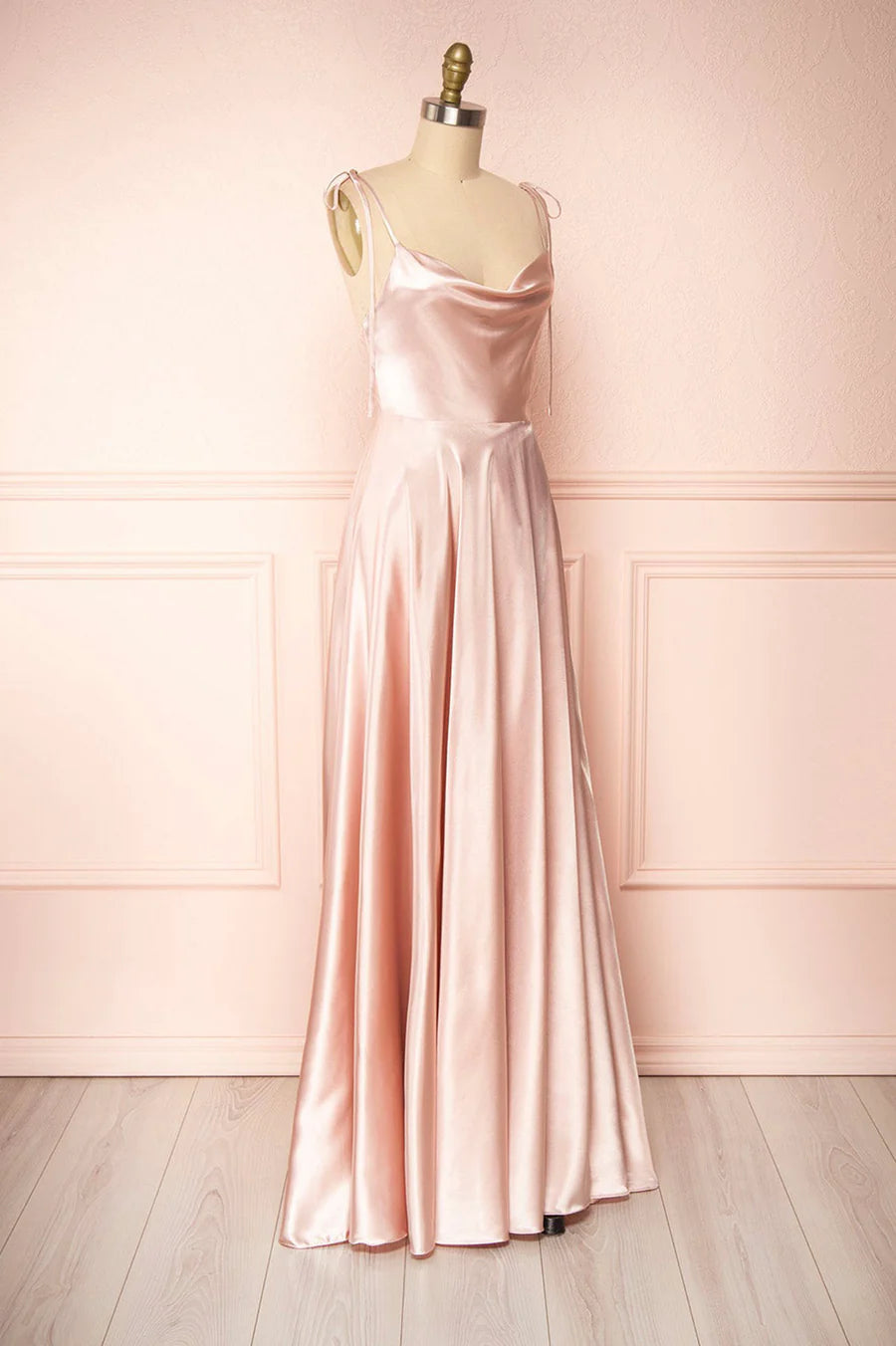 Simple Satin Long Prom Dresses, A-Line Formal Evening Dresses nv1451
