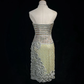 Strapless Mint Green 1920s Gatsby Homecoming Dress Heavy Hand Beading Sequin Embroidery Sheath Mini Formal Gown  NV6892