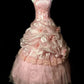 Pink Beaded Floral Elegant Long Tulle Ball Gown Evening Dress nv4783