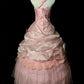 Pink Beaded Floral Elegant Long Tulle Ball Gown Evening Dress nv4783