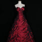Robe de bal/de soirée élégante vintage bordeaux NV6862