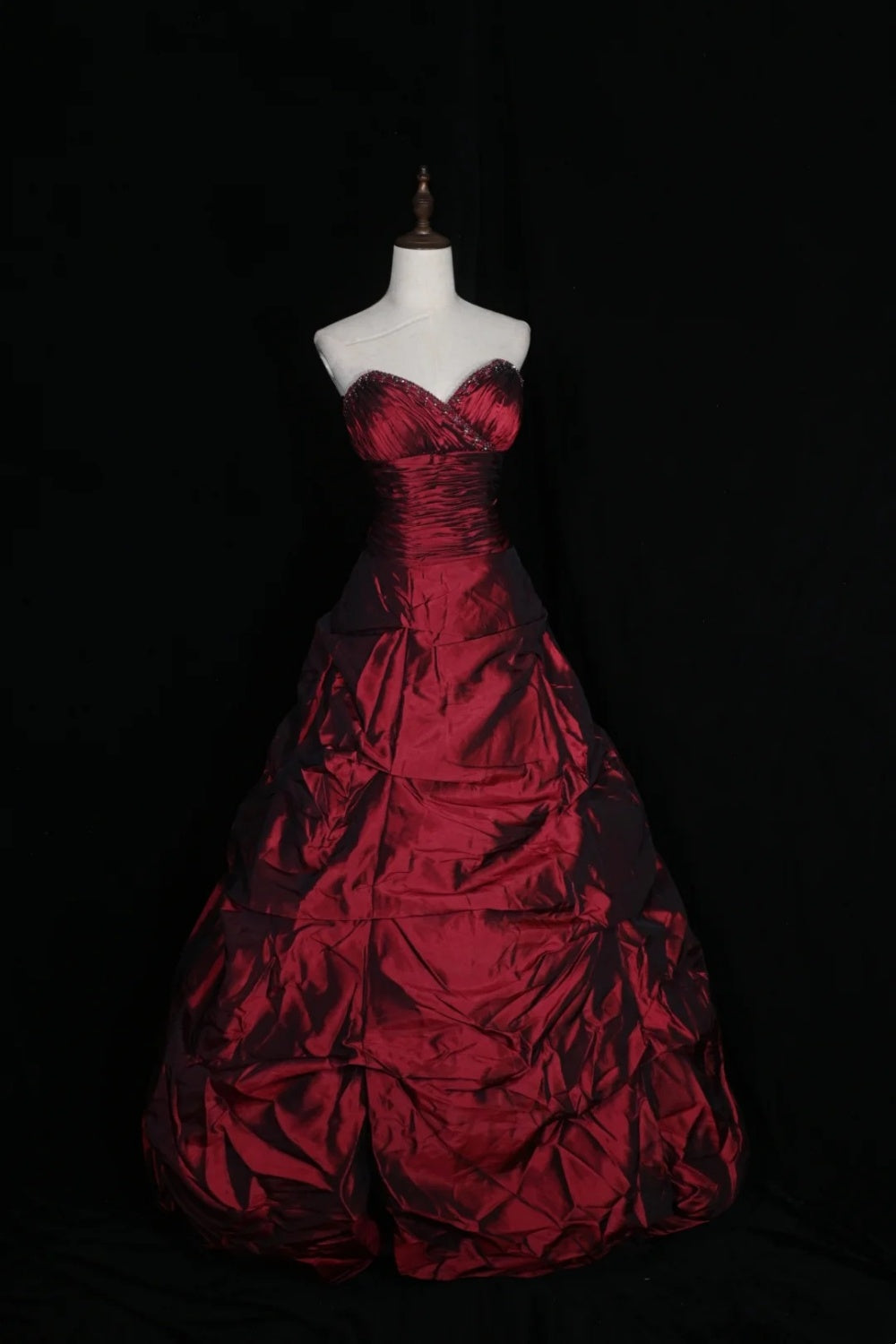 Robe de bal/de soirée élégante vintage bordeaux NV6862