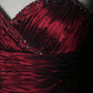 Robe de bal/de soirée élégante vintage bordeaux NV6862
