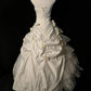 Ivory White Gorgeous 3D Rose Applique Long chiffon Satin Floor Length Ball Gown Evening Gown Wedding Dress nv4036