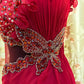 Red Sparkling Fairy Elegant Delicate Beaded Butterfly Short Chiffon Tulle Homecoming Dress Prom Dress Evening Dress Party Dress Prom Dress nv4014
