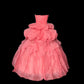 Pink Beaded Elegant Long Tulle Ball Gown Evening Dress nv4920