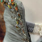 Silver Grey Vintage Elegant Exquisite Gem Beaded Long Tulle Ball Gown Evening Dress Prom Dress nv4079