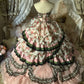 Pink Floral Princess Tulle Floor-Length Ball Gown nv5173