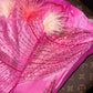 Dark Pink Fashion Beaded Long Tulle Satin Ball Gown Evening Dress nv5253