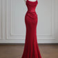 Red Mermaid Shiny Bodycon Elegant Long Prom Dress Evening Dress Party Dress nv4956