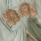 Blue beaded beautiful mermaid long chiffon ball gown evening dress party dress nv4322